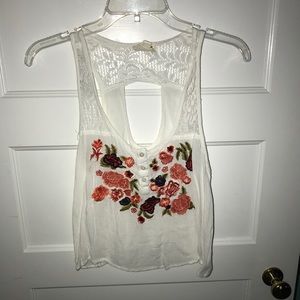 Cropped Flowered Tank
